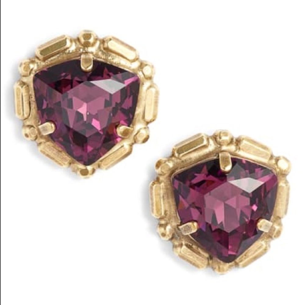 Sorely Adorned Triangle crystal stud earring